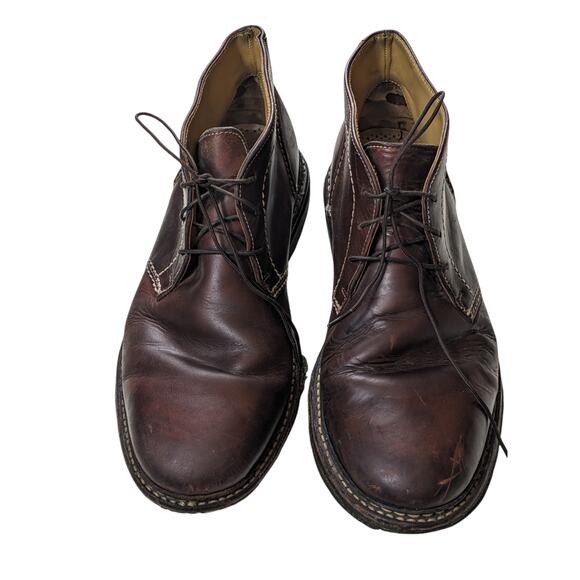 Johnston Murphy Shoes Ankle Boots Mens 9.5M Leather Brown Lace Up Casual Chukka main image 9